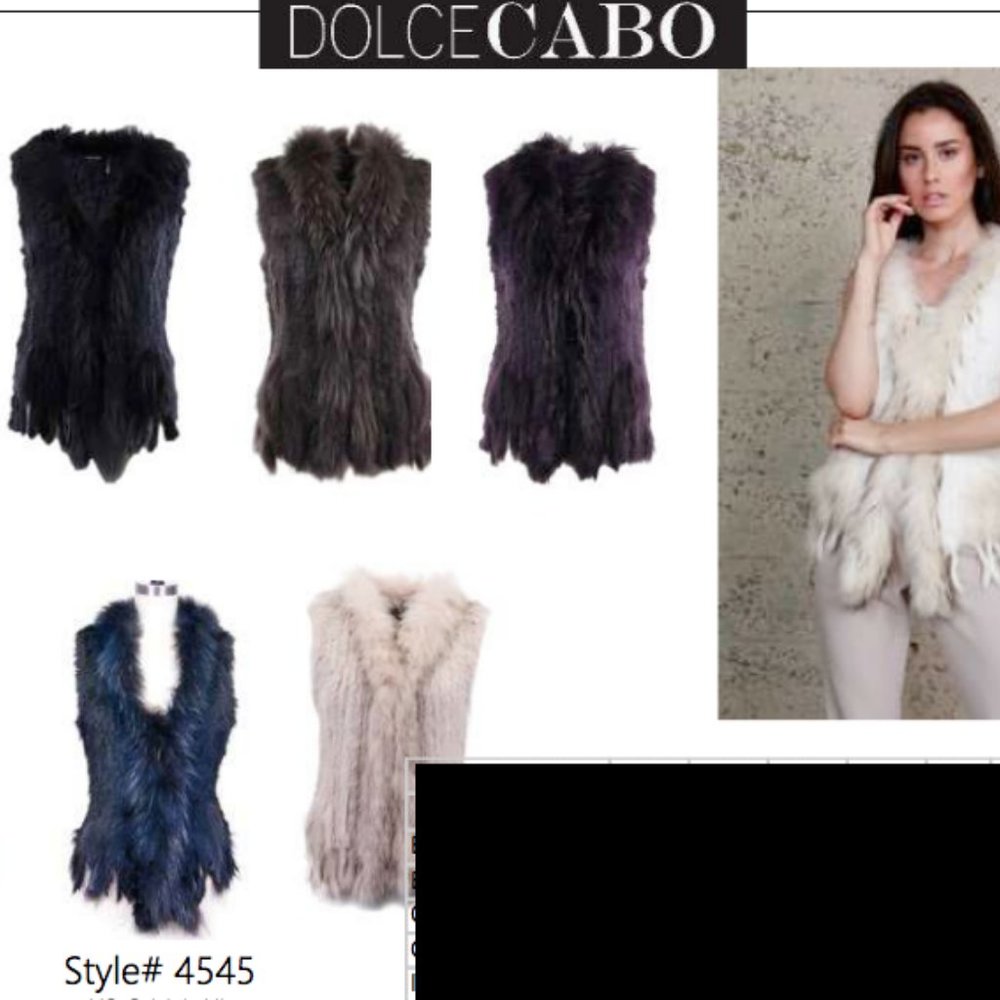 DOLCE CABO WOMEN'S FUR VEST #4545